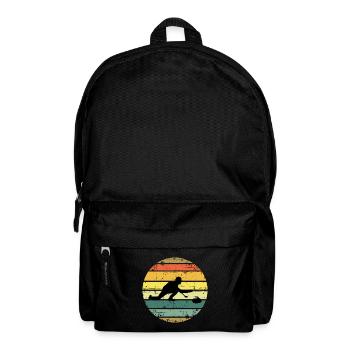 Stone Curling Wintersport 80er Jahre Stil Retro Vintage - Rucksack - Schwarz - Vorne