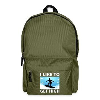 Skysurfing Skydiving Extreme Sport Skydiver Funny - Backpack - olive green - Front