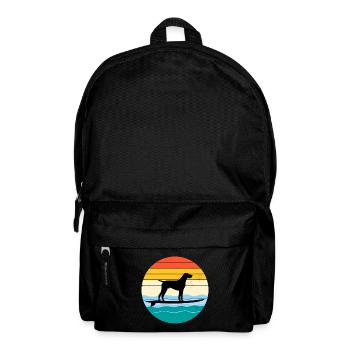 Pointeur allemand à poil court Chien Surf Vagues de mer - Sac à dos - noir - Devant