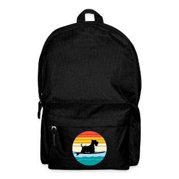 Scottish Terrier Hund Surfen Surfer Sea Waves - Rucksack - Schwarz - Vorne