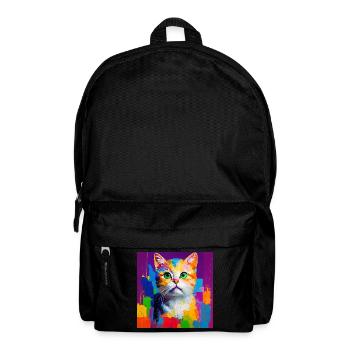 Oil Painting Style Cat Portrait Design for - Backpack - black - Front