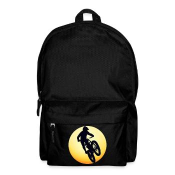 Mountain Bike Downhill - Sunset Silhouette - Backpack - black - Front