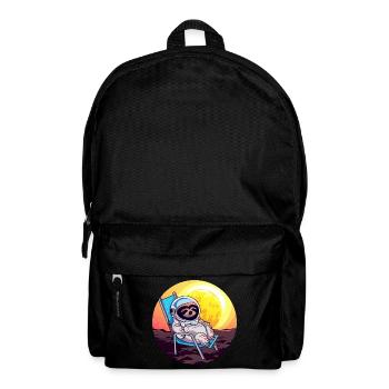 Astronauten-Faultier im Liegestuhl - Originelles - Rucksack - Schwarz - Vorne