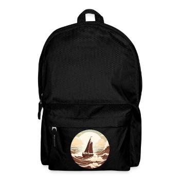 Sailing at sunset - chocolaty design - Backpack - black - Front
