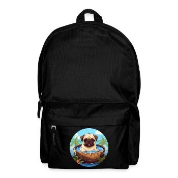 Carlin d’été avec coucher de soleil sur le cocotier - Sac à dos - noir - Devant