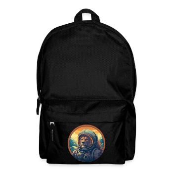 Astronaute Lion au coucher du soleil, créatif - Sac à dos - noir - Devant