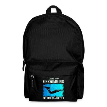 Finswimming Fin Swimming Swimmer Swim Water sport - Backpack - black - Front