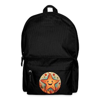 Herbstliche Unterwasserwelt: Fisch trifft Seestern - Rucksack - Schwarz - Vorne