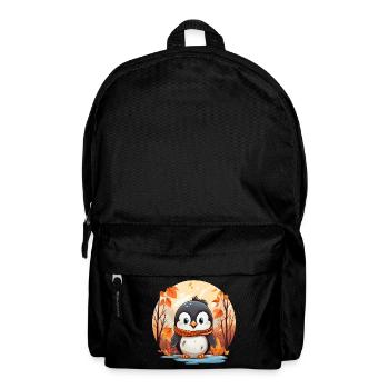 Pinguin Herbstlaub Winter Wintereinbruch - Rucksack - Schwarz - Vorne