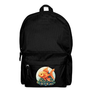 Weihnachtsbaum mit Goldfischen - Rucksack - Schwarz - Vorne