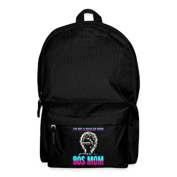 Iconic '80s Mom Silhouette: Big Hair, Bigger Style - Backpack - black - Front