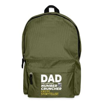 Accountant Dad Accounting Finance Financial Funny - Backpack - olive green - Front