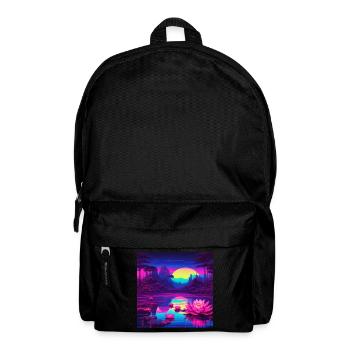 Seerosen auf dem See - Rucksack - Schwarz - Vorne