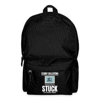 Stamp Collector Collecting Hobby Philatelist - Backpack - black - Front