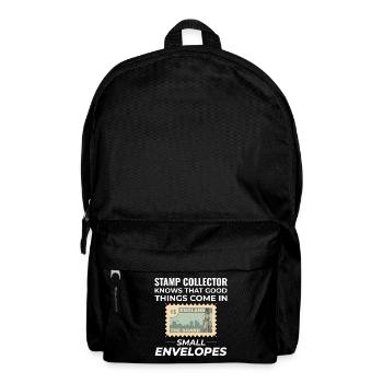 Stamp Collector Collecting Hobby Philatelist - Backpack - black - Front