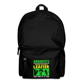 Baumpfleger Baumchirurg Kletterer Klettertrimmer - Rucksack - Schwarz - Vorne