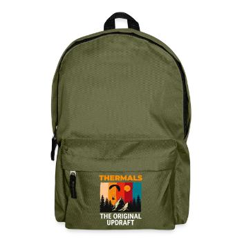 Paragliding Pilot Paraglider adventures Thermals - Backpack - olive green - Front