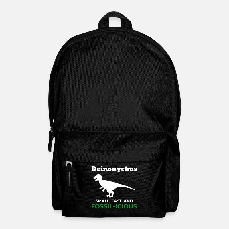 Deinonychus Dinosaur Dino Paleontologist Fossil - Backpack - black