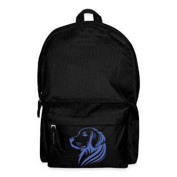 Golden Retriever Head Silhouette Minimalist - Backpack - black - Front