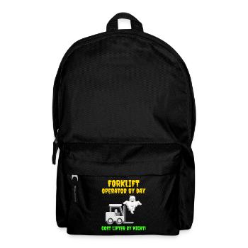 Halloween Ghost Forklift Operator Heavy Equipment - Backpack - black - Front