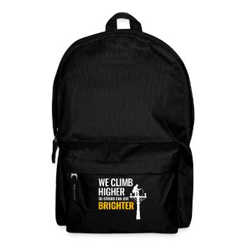 Lineman Climb Higher Bright Future Power Grid - Backpack - black - Front