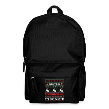 Der Weihnachtsmann befördert mich zur großen Schwester - Rucksack - Schwarz - Vorne