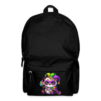 Süßer Panda mit Maske beim Karneval - Rucksack - Schwarz - Vorne