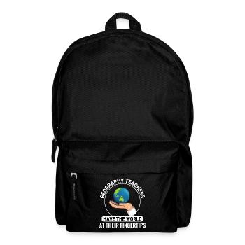 GIS Hand Globus Welt Geodaten Geographie - Rucksack - Schwarz - Vorne
