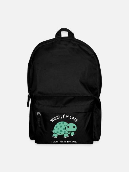 Sorry, ich bin spät dran, ich wollte nicht kommen - Rucksack - Schwarz