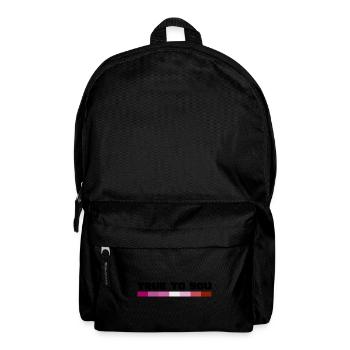 Étreinte de connexion arc-en-ciel, fierté heureuse - Sac à dos - noir - Devant