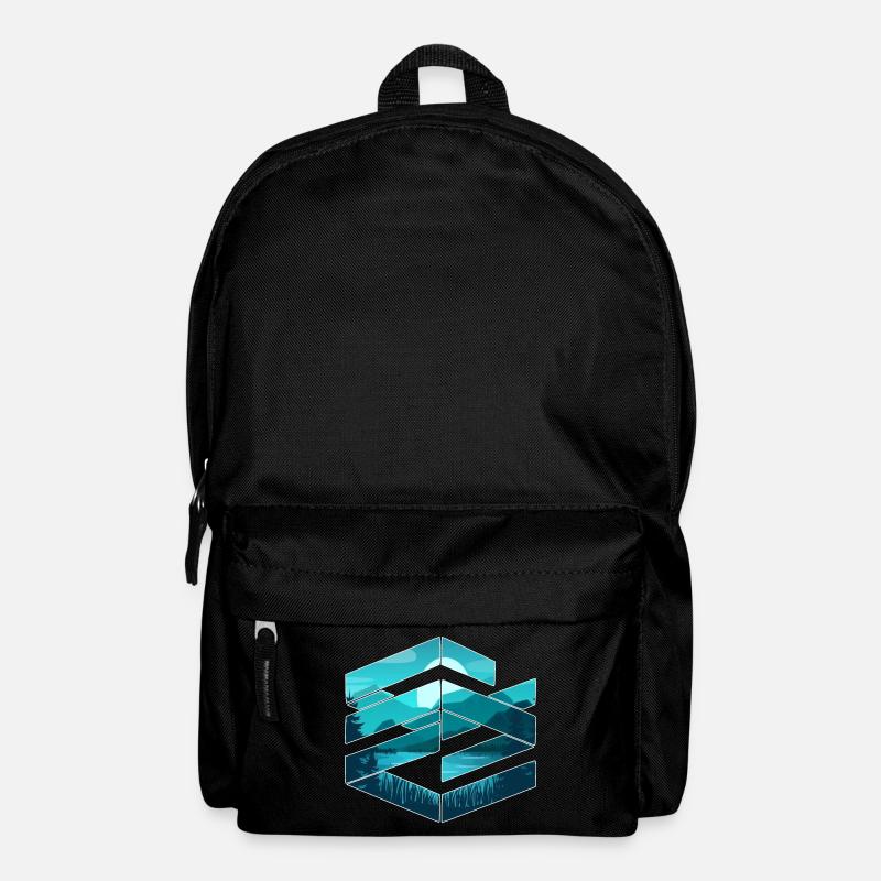 Grafik Design Landschaft - Rucksack - Schwarz