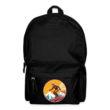 Snowboardung und Skifahren und dann Aprés-Ski - Rucksack - Schwarz - Vorne