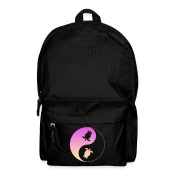 Schildkröte yin yang - Rucksack - Schwarz - Vorne