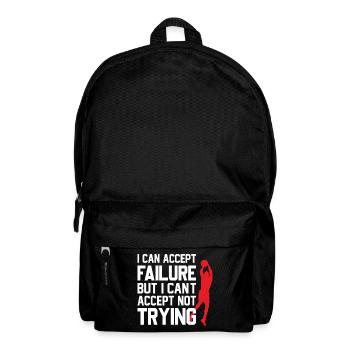 Design de basket-ball cool avec un dicton motivant - Sac à dos - noir - Devant