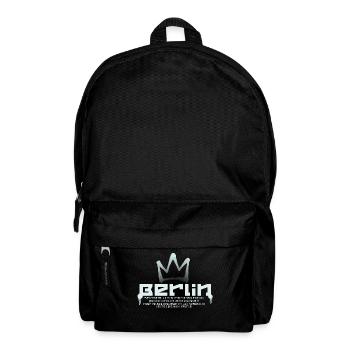 Berlin Schriftzug mit Krone - Rucksack - Schwarz - Vorne