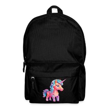 Unicorn Modern Polygon Design - Rucksack - Schwarz - Vorne