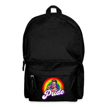 Pride Gay CSD Love LGBTQ Farben des Regenbogens - Rucksack - Schwarz - Vorne
