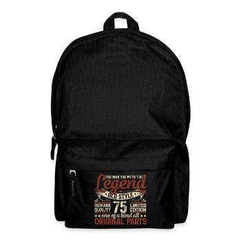 75 years old, legends 1949 vintage 1949 anniversary - Backpack - black - Front
