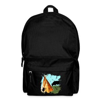 Indian tent in the North American steppe - Backpack - black - Front