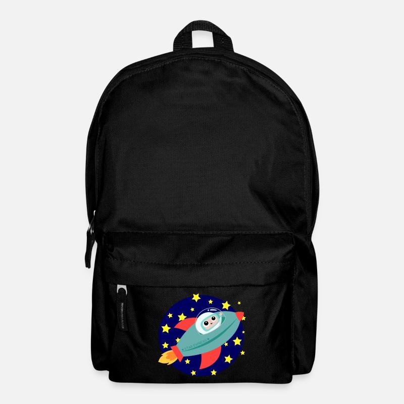 Rakete Astronaut Weltall - Rucksack - Schwarz