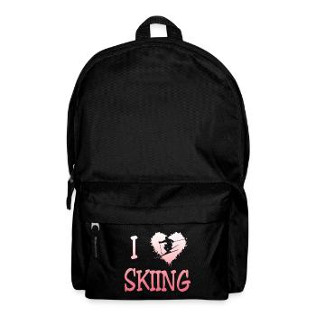 i love skiing - Rucksack - Schwarz - Vorne