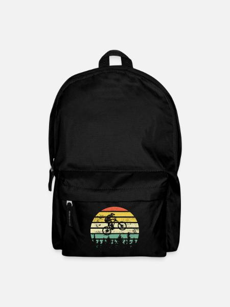 Mountainbike - Downhill Retrocolor - Gift - Backpack - black