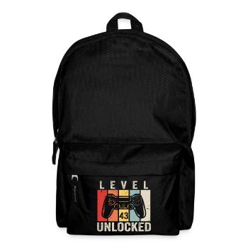 Level 43 Unlocked 43 Year Old Birthday Gift - Backpack - black - Front