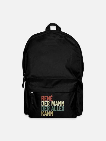 Rene Der Mann Der Alles Kann Vorname René - Rucksack - Schwarz