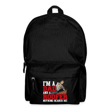 Lustiger Dachdecker Zimmermann Beruf Papa Vater - Rucksack - Schwarz - Vorne