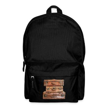 Die Koffer sind gepackt – Das Abenteuer beginnt! - Rucksack - Schwarz - Vorne