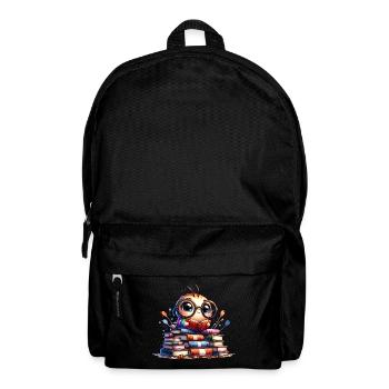 Reading is my hobby: Cute owl with glasses - Backpack - black - Front