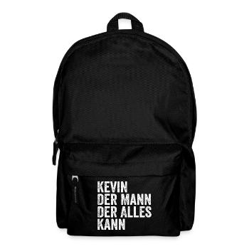 Kevin Der Mann Der Alles Kann Vorname Kevin - Rucksack - Schwarz - Vorne