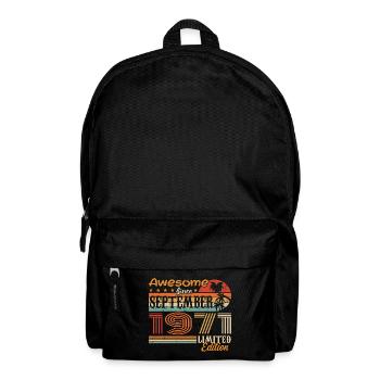 September 1971 - Birthday 1971 September - Backpack - black - Front