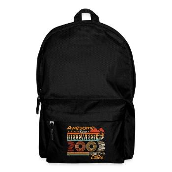 Retro Vintage légendaire anniversaire décembre 2003 - Sac à dos - noir - Devant